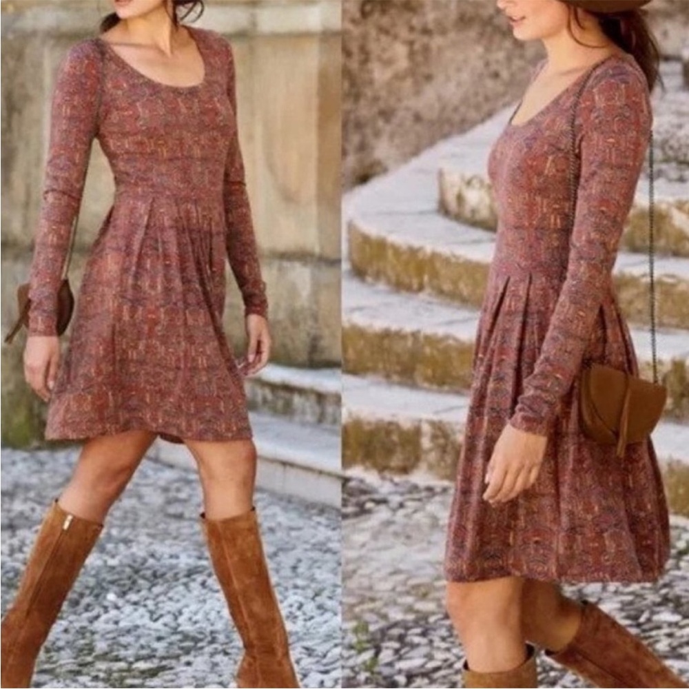 Peruvian Connection Sarawak Ikat Print Mini Dress Bohemian Casual Women’s Medium